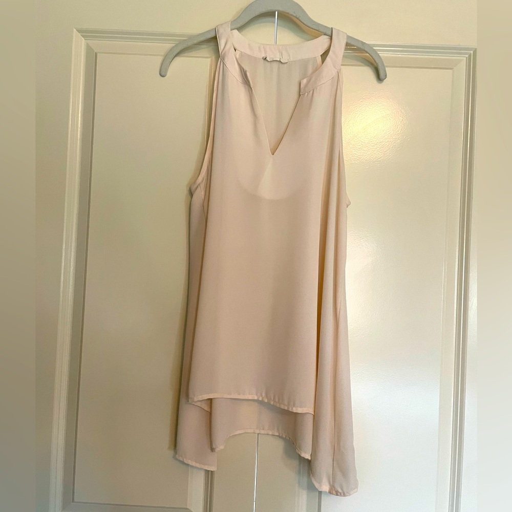 Cream chiffon tank